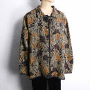 reversible botanical design jacquard jacket