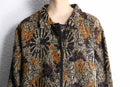 reversible botanical design jacquard jacket