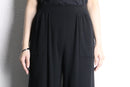 black rib box tuck knit easy pants