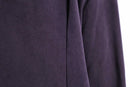 purple × navy panel switch smooth shirt