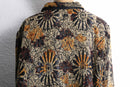 reversible botanical design jacquard jacket