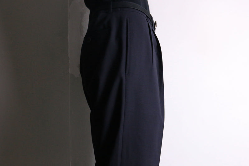 “LAUREN” navy 2tuck tapered slacks