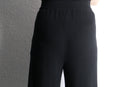 black rib box tuck knit easy pants