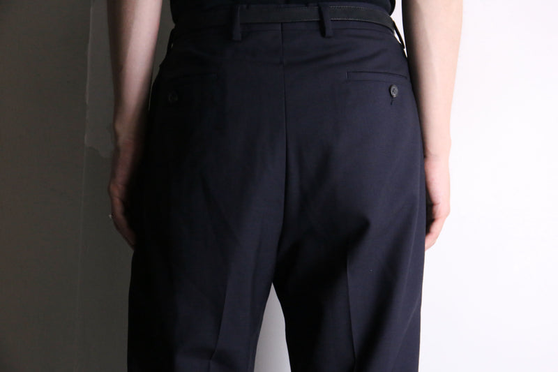 “LAUREN” navy 2tuck tapered slacks