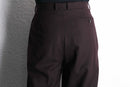 red brown wool wide tapered trousers