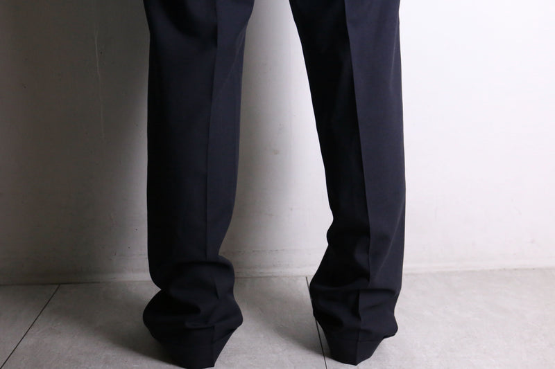 “LAUREN” navy 2tuck tapered slacks