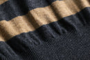 “Neiman Marcus” gray×camel border knit