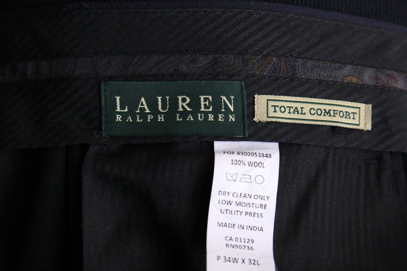 “LAUREN” navy 2tuck tapered slacks