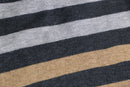 “Neiman Marcus” gray×camel border knit