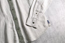 2000s A/X stripe band collar shirt