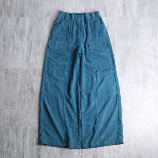 turquoise blue baggy corduroy Pants