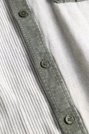 2000s A/X stripe band collar shirt