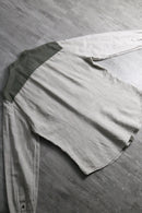 2000s A/X stripe band collar shirt