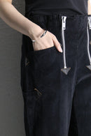 70-80's w. germany black corduroy logger pants