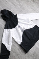 "Re:make" lace track hoodie
