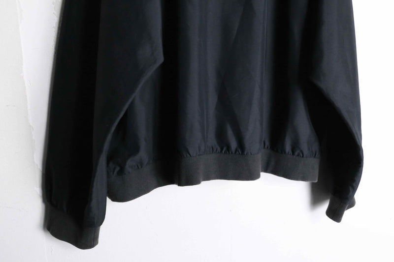 "NIKE" half button black nylon pullover