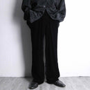 00's "old navy" black velours 1tuck straight pants