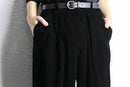 00's "old navy" black velours 1tuck straight pants