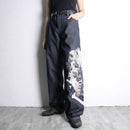 embroidery design baggy denim