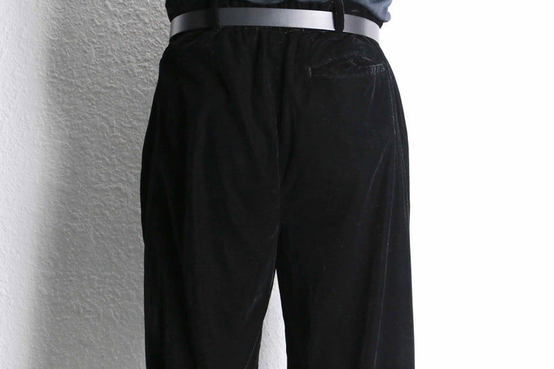 00's "old navy" black velours 1tuck straight pants
