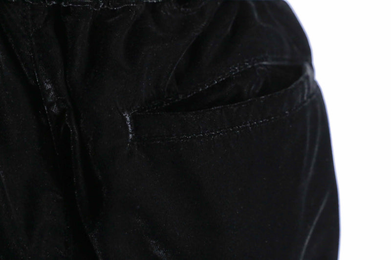 00's "old navy" black velours 1tuck straight pants