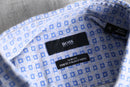 2000s HUGO BOSS total pattern cotton shirt