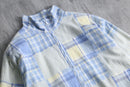 pastel check patchwork blouson