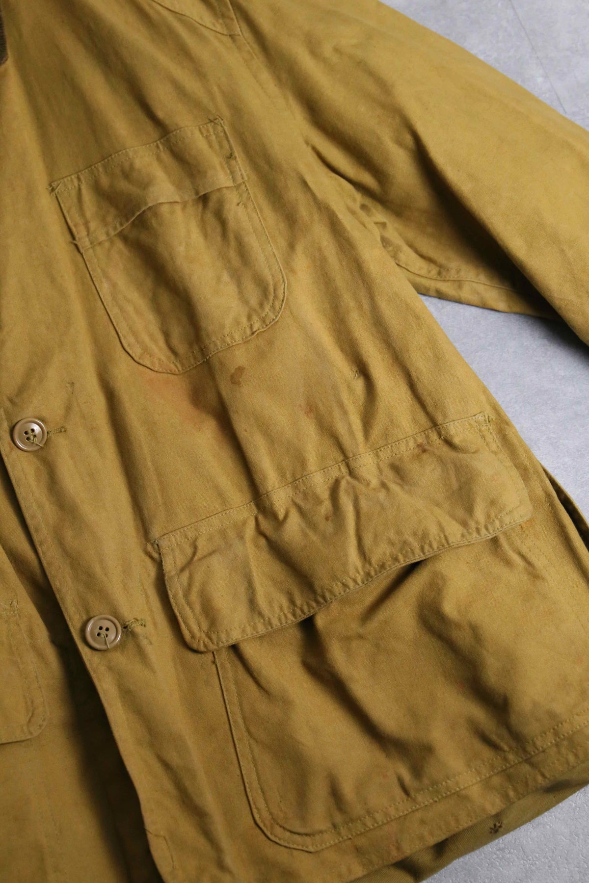 1930-late 40s vintage Hirsch Weis cotton canvas hunting jacket