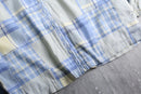 pastel check patchwork blouson