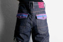embroidery design baggy denim
