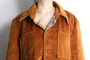 60-70's "the weathercaster" rust brown suede-like field jacket