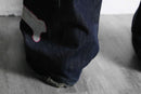 embroidery design baggy denim
