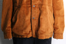 60-70's "the weathercaster" rust brown suede-like field jacket