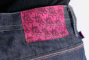 embroidery design baggy denim