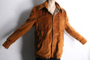 60-70's "the weathercaster" rust brown suede-like field jacket