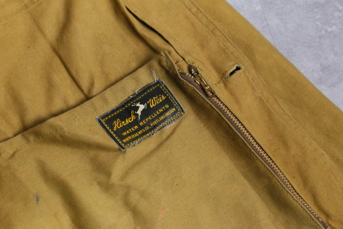 ジャケット・アウター vintage 1940's Hirsch Weis Logger Jacket 1930-late 40s vintage Hirsch Weis cotton canvas hunting jacket