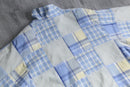 pastel check patchwork blouson