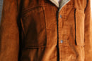 60-70's "the weathercaster" rust brown suede-like field jacket