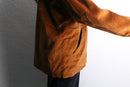 60-70's "the weathercaster" rust brown suede-like field jacket