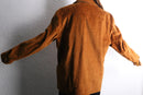 60-70's "the weathercaster" rust brown suede-like field jacket