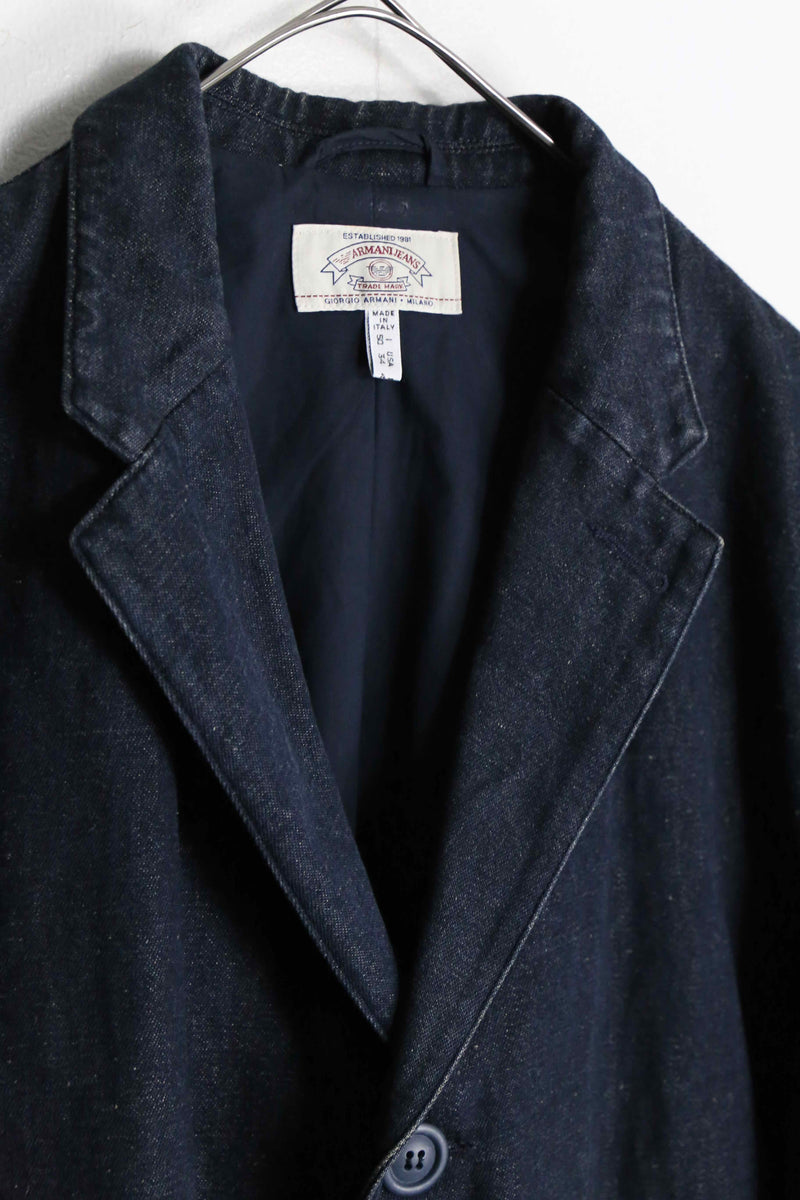 ”ARMANI JEANS” dark indigo color easy tailored jacket