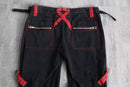 “TRIPP NYC”black cross strap flare pants