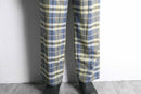 madras check two-tuck wide slacks