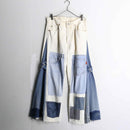 "Re:make" patch design flare denim pants
