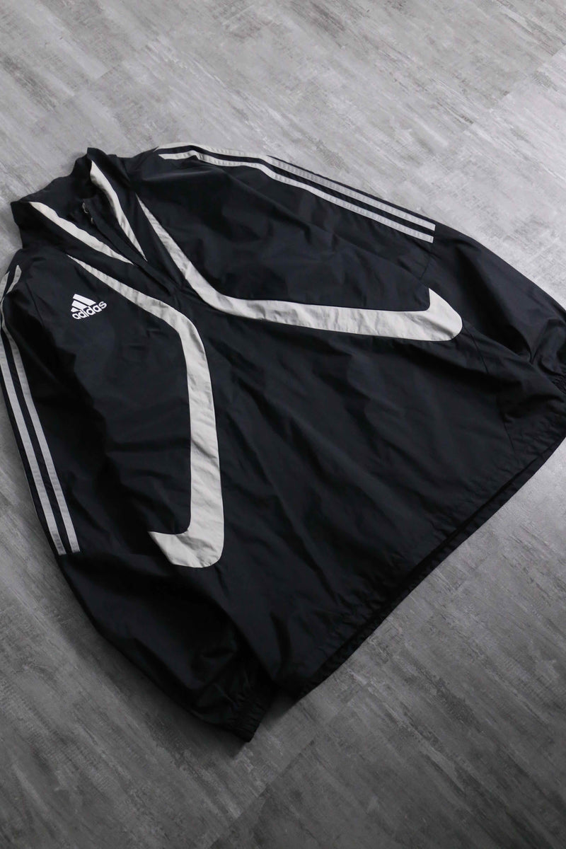 2000s adidas nylon half zip windbreaker