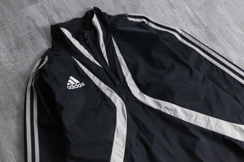 2000s adidas nylon half zip windbreaker