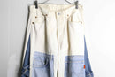 "Re:make" patch design flare denim pants