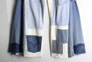 "Re:make" patch design flare denim pants