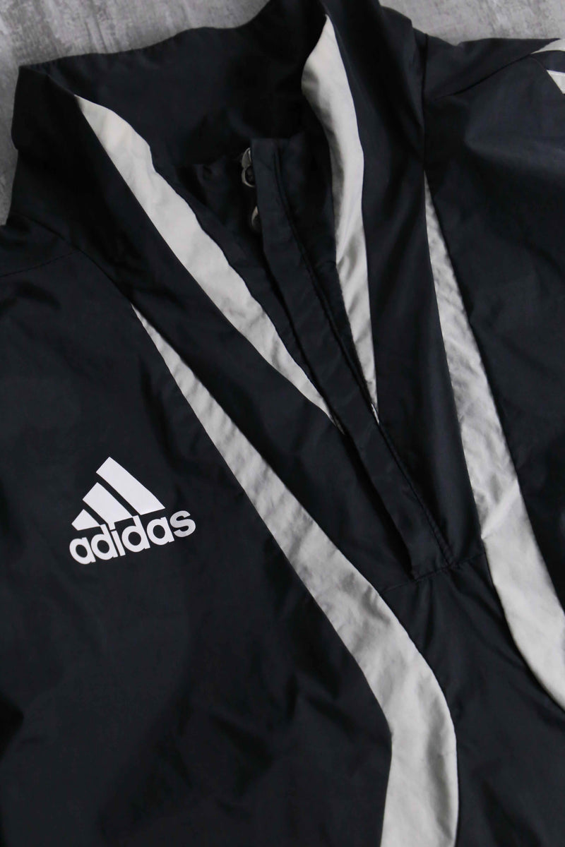 2000s adidas nylon half zip windbreaker