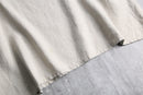 ivory linen relaxed off-turtle pullover